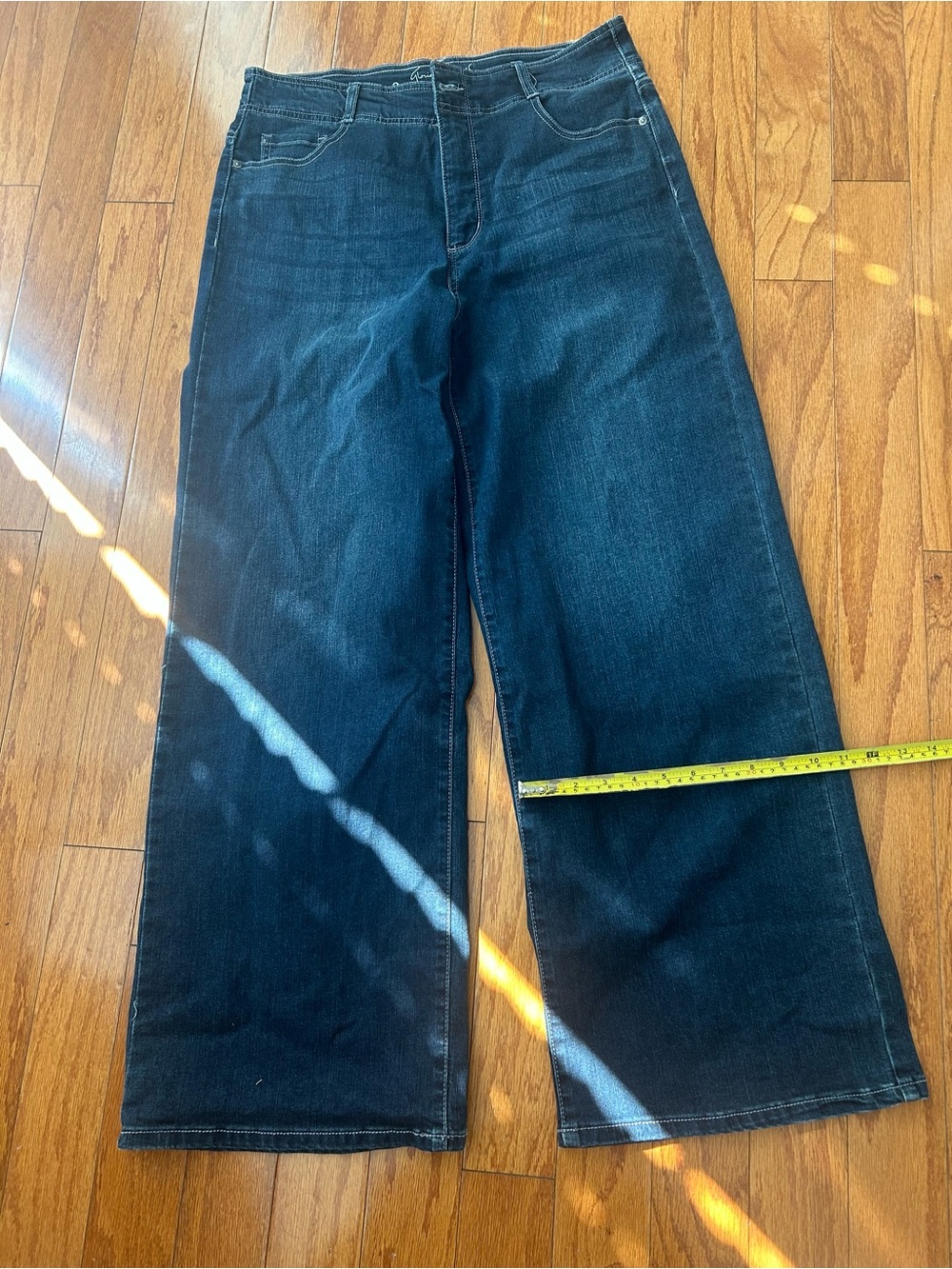 Gloria Vanderbilt Wide-Leg Dark Blue Jeans